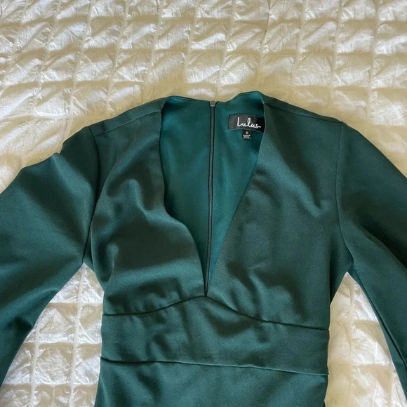 Lulus green front tie mini dress - Picture 2 of 8